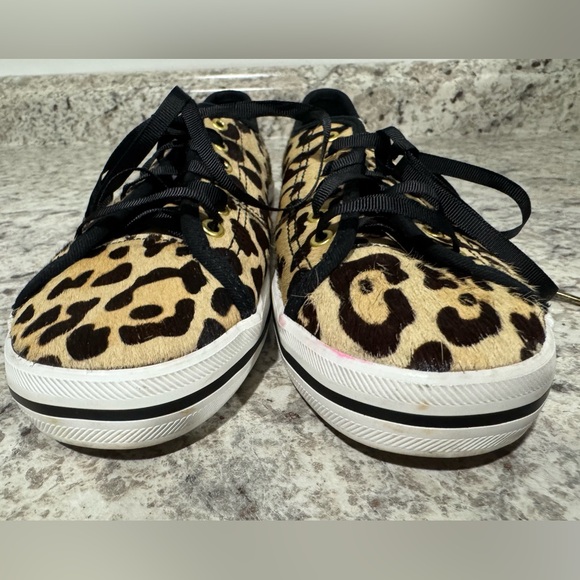 Keds for Kate Spade kickstart genuine calf hair sneaker Tan Leopard Size 7 - Picture 5 of 11
